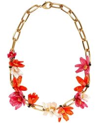La DoubleJ - Accessoires ,Veelkleurig ,Blauwe Jas Met Flora Ketting - Lyst