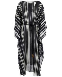 Tory Burch - Gestreepte Tuniek Met Ceintuur - Lyst