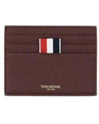 Thom Browne - Accessoires ,Rood ,Leer Zachte Pebble Grain Kaarthouder Met Biljetvak - Lyst