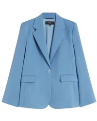 Weekend by Maxmara - Jassen ,Blauw ,Wol Single-Breasted Blazer - Lyst