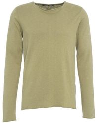Hannes Roether - Grüner Strickpullover Mit Rundhalsausschnitt - Lyst