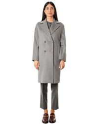 Max Mara - Jassen ,Grijs ,Wol Agenda Coat - Lyst