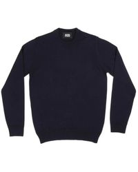 Alpha Studio - Hoodies & Sweatvesten ,Blauw ,Polyester Slim Blauw Crewneck Sweatshirts Hoodies - Lyst