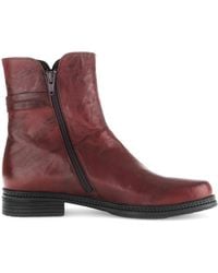 Gabor - Eleganter roter lederstiefelette - Lyst