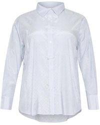 Kaffe - Blau/Weiß Gestreifte Hemdbluse - Lyst