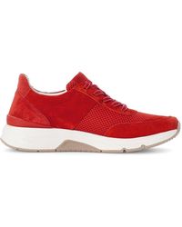Gabor - Schoenen ,Rood ,Suède Rode Walking Sneaker - Lyst