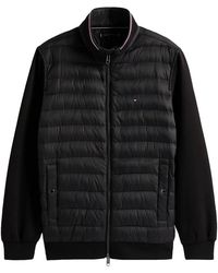 Tommy Hilfiger - Jassen ,Zwart ,Mix Media Ess Rwb Stand Collar - Lyst
