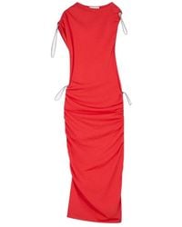 Coperni - Kleedjes ,Rood ,Asymmetrische Maxi Jurk - Lyst