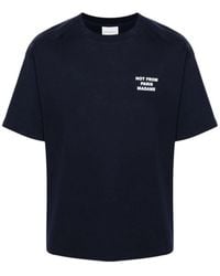 Drole de Monsieur - Blauer t-shirt mit slogan-druck und rundhalsausschnitt - Lyst