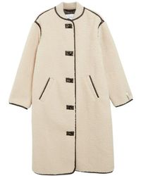 Comma, - Jassen ,Katoen Teddy Jas Met Contrasterende Details - Lyst