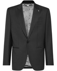 Billionaire - Jassen ,Zwart ,Wol Gessato Blazer - Lyst
