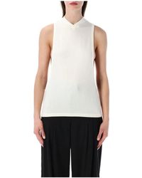 Versace - Geborduurde Stretch Katoen-Jersey Tanktop - Lyst