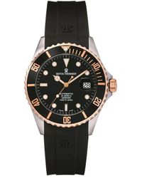 Revue Thommen - Automatische silikonuhr schwarz roségold - Lyst