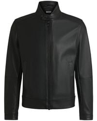 HUGO - Leather Jackets - Lyst