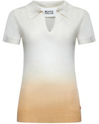 Silvian Heach - T-Shirt Mit V-Ausschnitt Im Faded-Look - Lyst