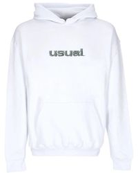 USUAL - Hoodies & Sweatvesten ,Wit ,Katoen Witte Dionea Hoodie Met Lange Mouwen - Lyst