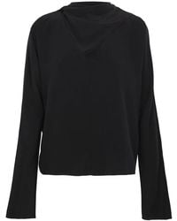 Cortana - Spreek, Zwarte Zijden Blouse - Lyst