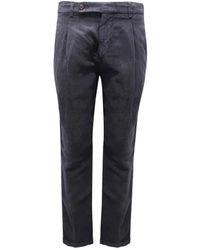 BERWICK  1707 - Vintage Leinenhose Mit Elastischem Bund - Lyst