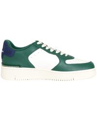 Ralph Lauren - Weiße grüne blaue sneakers mit niedrigem profil - Lyst