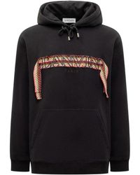 Lanvin - Hoodies & Sweatvesten ,Zwart ,Katoen Curb Cotton Hoodie - Lyst