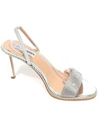 Steve Madden - Jannis Silberner Sandale Mit Multi-Strass - Lyst