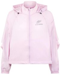 Philipp Plein - Fitness ,Roze ,Nylon Windbreaker Jacket Scratch - Lyst