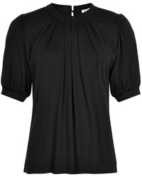 iN FRONT - Overhemden ,Zwart ,Polyester Grazia Blouse 1/2 Mouwen Effen Zwart - Lyst