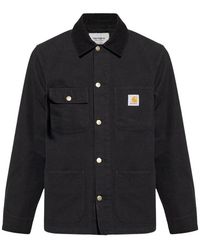 Carhartt - Jassen ,Zwart ,Denim Denim Jas Met Logo - Lyst