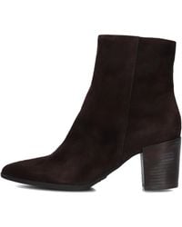 Lina Locchi - Braune Wildleder Stiefeletten Mit Spitzer Kappe - Lyst
