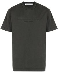 Alexander Wang - T-shirt e polo grigie con logo - Lyst