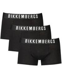 Bikkembergs - Ondergoed ,Zwart ,Katoen Zwarte Katoenen Boxershort Pak - Lyst