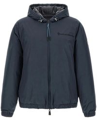Moncler - Jassen ,Blauw ,Katoen Berguns Omkeerbare Jas - Lyst