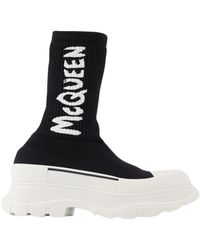 Alexander McQueen - Plateau-Sneakers in Schwarz und Weiß - Lyst