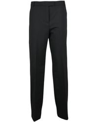 Thelatest - Broeken ,Zwart ,Wol Cara Straight Broeken - Lyst