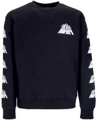 Huf - Stadt Crewneck Schwarz Sweatshirt Logo Druck - Lyst