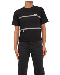 Gcds - Tops ,Zwart ,Katoen Casual Katoenen T-Shirt Voor Mannen - Lyst