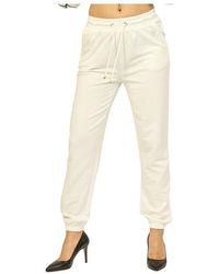 GAUDI - Pantalones de jogging de algodón blanco con cintura elástica - Lyst