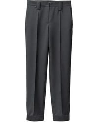 Versace - Broeken ,Grijs ,Wol Wool-Mohair Formele Broek - Lyst