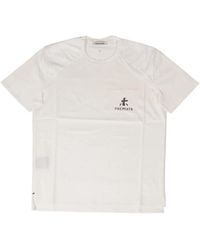 Premiata - Tops ,Wit ,Katoen Katoenen Jersey T-Shirt Met Nylon Inzet - Lyst