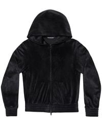 Balenciaga - Bb Paris Strass Zip-Up Hoodie Fitted - Lyst