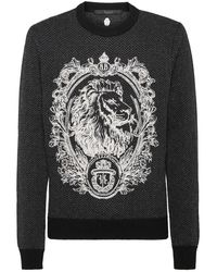 Billionaire - Truien & Vesten ,Zwart ,Wol Pullover Ronde Hals - Lyst