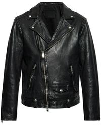 AllSaints - Jassen ,Zwart ,Leer Leren Jack Milo - Lyst