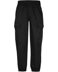 Billionaire - Broeken ,Zwart ,Katoen Cargo Katoenen Broek Elastische Tailleband - Lyst