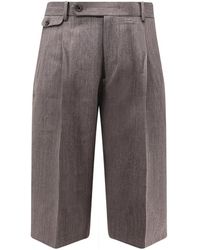 Tonywack - Korte Broeken ,Grijs ,Wol Bf 12Pt 004 Tailored Shorts - Lyst