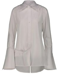 Courreges - Camicia modulare in popeline con polsini svasati - Lyst