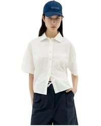 Thinking Mu - Overhemden ,Wit ,Katoen Ane Blouse - Lyst