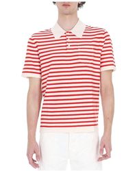 A.P.C. - Gestreiftes Polo Aus Baumwoll-Kaschmir Mit Brusttasche - Lyst
