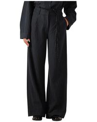 Moves - Broeken ,Zwart ,Donkerblauwe Stijlvolle Broek - Lyst