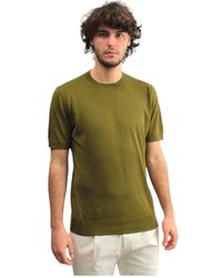 Paolo Pecora - Grünes t-shirt mit rundhalsausschnitt - Lyst
