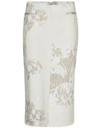 REMAIN Birger Christensen - Rokken ,Katoen Stijlvolle Bloemen Midi Rok - Lyst